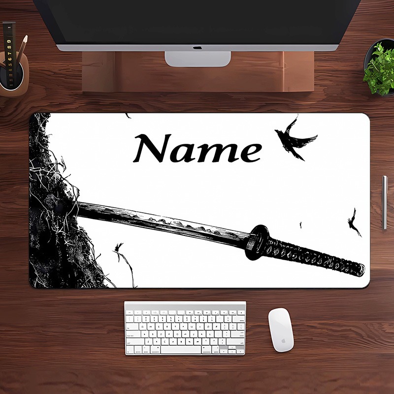 Gaming Keyboard Name - Tapis de bureau personnalisé avec thème