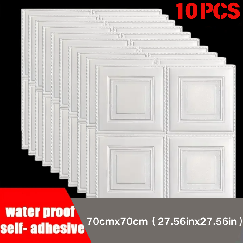 Pe Foam Sheet - Papier peint anti-collision imperméable 70*70cm, autocollant