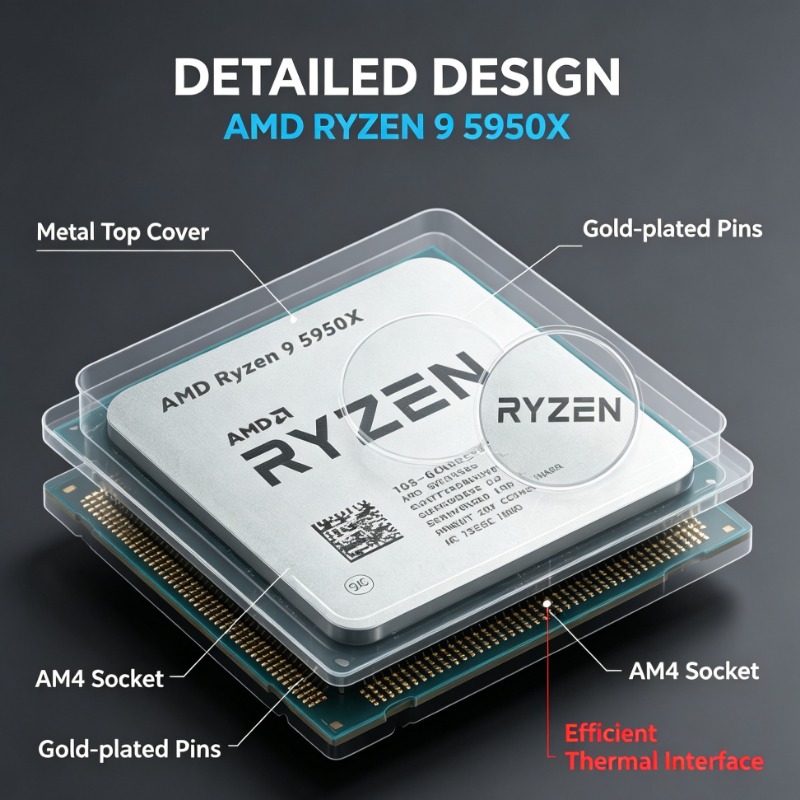 Processeur AMD Ryzen 9 5950X 1 - Amd Cpu Ryzen 9 avis et prix
