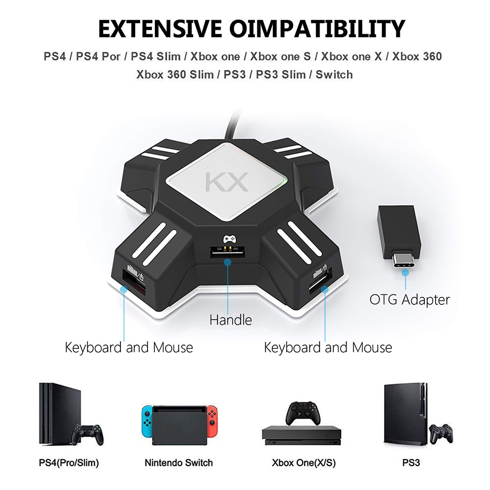 Adaptateur KX pour manette PS4 - Gaming Keyboard And Mouse For Xbox avis et prix