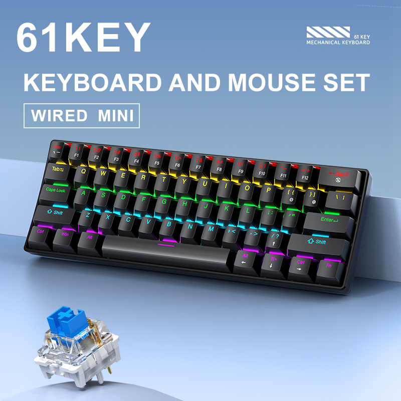 APAYADO K61 Mini clavier mécan - Gaming Keyboard Blue Switches avis et prix