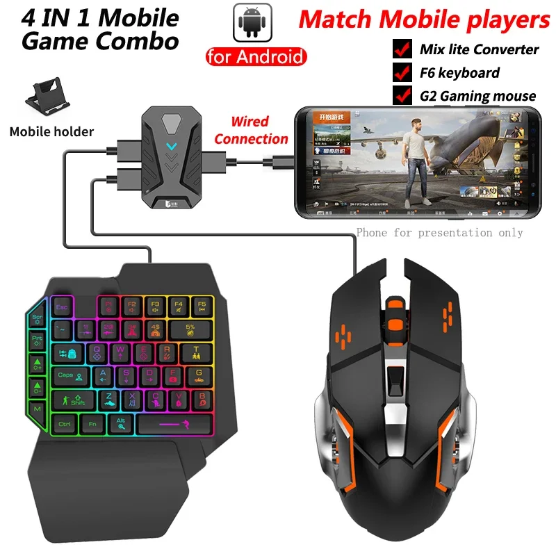 Manette Mixlite en stock pour  - Gaming Keyboard And Mouse Mobile avis et prix