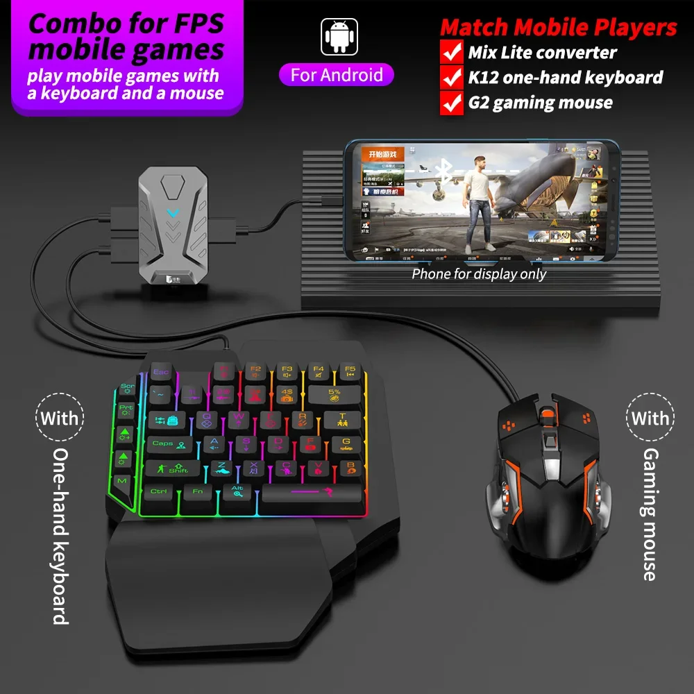 Manette Mixlite en stock pour  - Gaming Keyboard And Mouse Mobile avis et prix