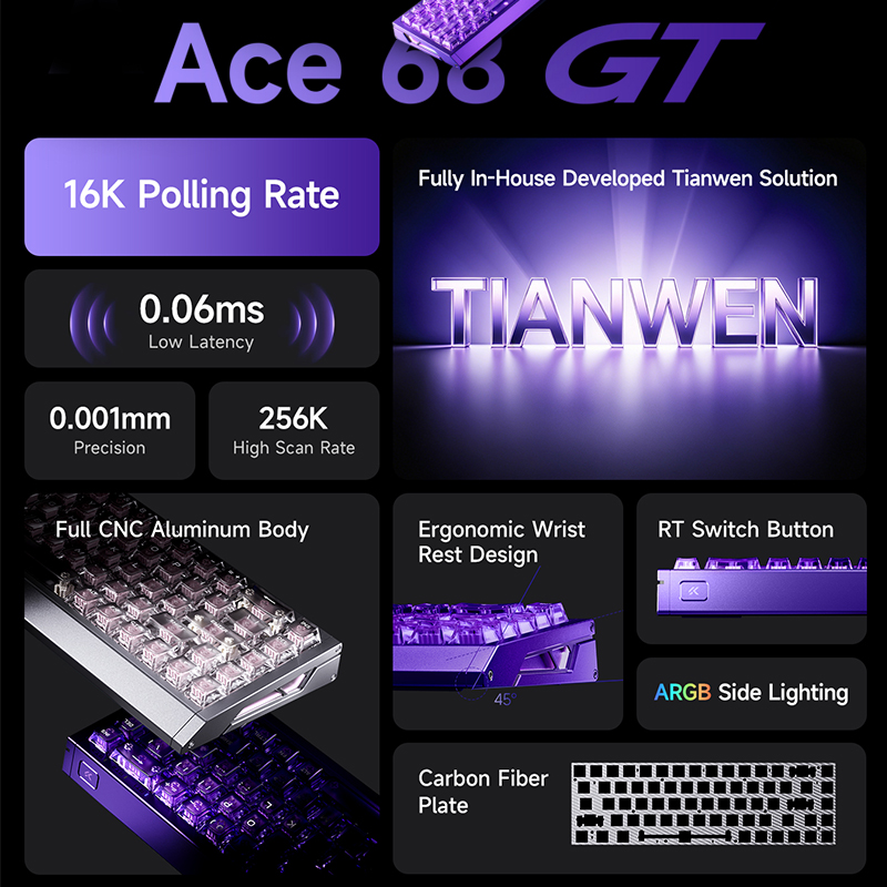 Clavier de jeu MCHOSE Ace 68 G - Aluminum Case 65 avis et prix